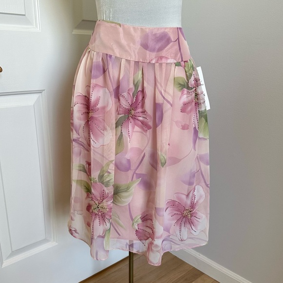 NWT Studio I Pink Beaded Mother of the Bride Skirt Jacket Set Dress Suit Sz 10 - Picture 10 of 11